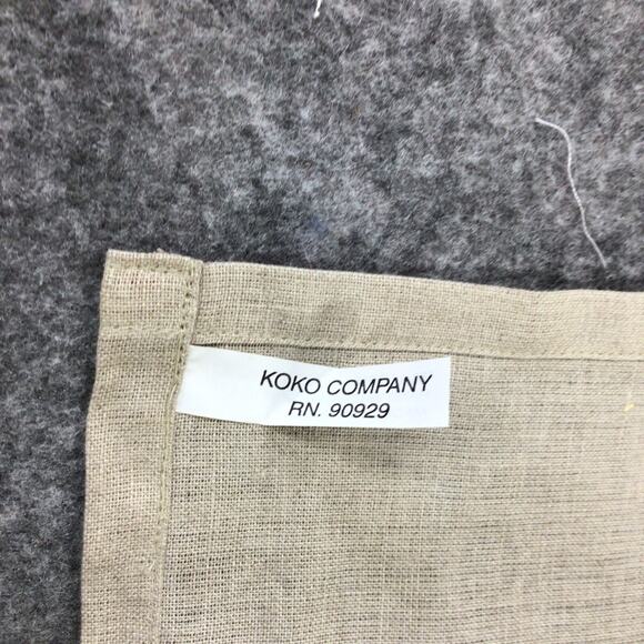 Koko Company Linen Guest‎ Towels Set of 2 Black Embroidered 16x30 Hand Wash - Picture 7 of 11